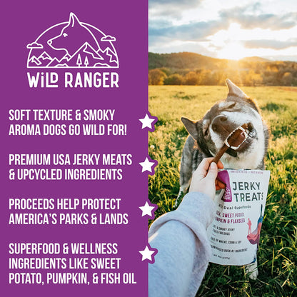 Jerky Dog Treats - Premium Beef, Chicken, & Duck Jerky Sticks for Dogs Variety Packs - Healthy and Natural Jerky Treats Grain Free Made in the USA